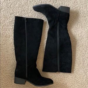 Black knee high boots
